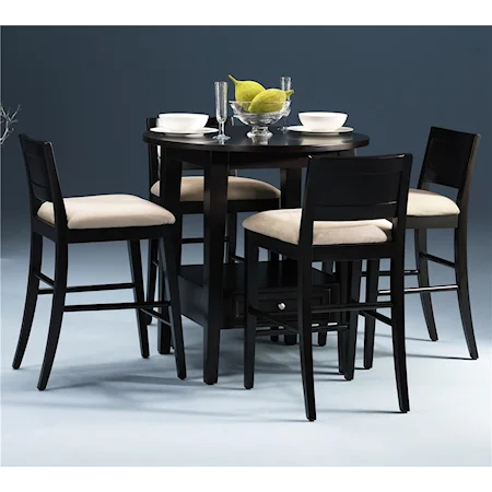 Round Pub Table & Bar Stool Set